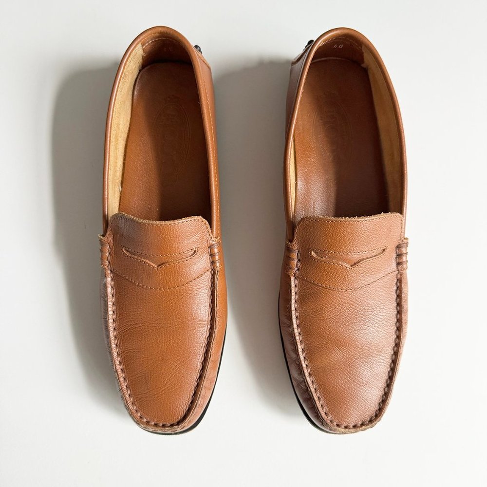 TODS Leather Driving  Loafers , Hand Made Italy,  Size 40